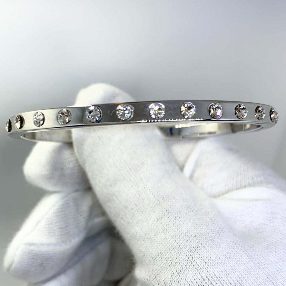 New Silver Filled 'UNISEX' Bracelet w/CZ Crystals